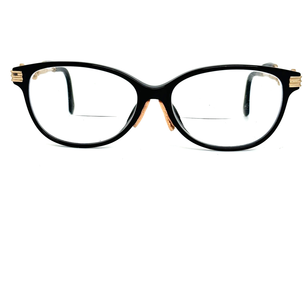 JIMMY CHOO JC213 807 Black Gold Polished Eyeglasses Frame 49-20-140 H14032